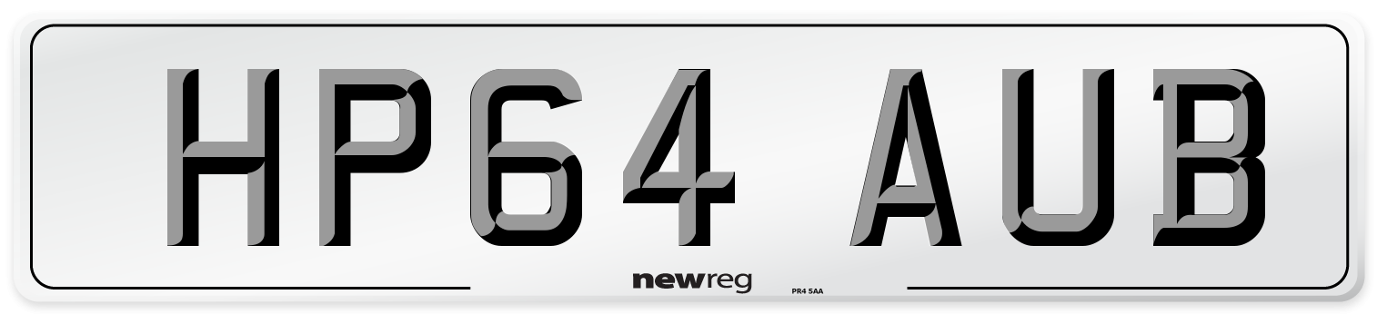 HP64 AUB Number Plate from New Reg